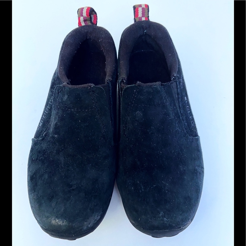 Kids Merrell Black Suede Jungle Mocs